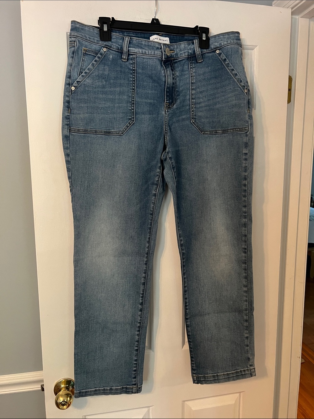 Lane Bryant Classic Straight-Leg Jeans in Light Blue Wash